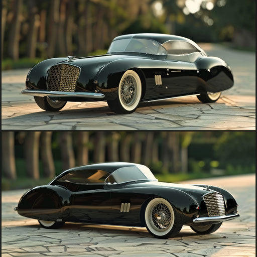 1954 Bentley R Type Continental concept with bold, angular design