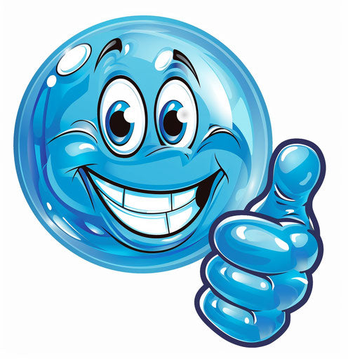 Cartoon bubble showing thumbs up clip art style