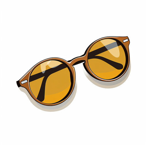 Minimalist sunglasses on white background