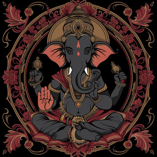 Ganpati clipart with a gothic twist