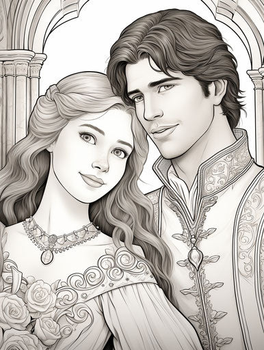Princess prince coloring page, pentax espio mini style