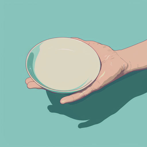 Realistic illustration of please clipart on flat turquoise background