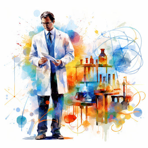 Scientific illustration in the style of Impressionistic Art