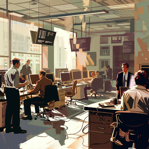 Fast-paced: images of a newsroom