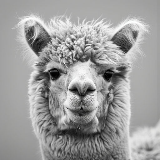 Portrait of a gentle eyed alpaca