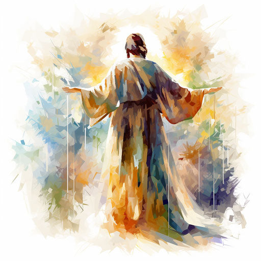 Christian clipart in the style of Impressionistic Art