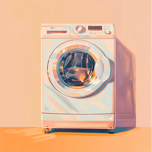 Realistic laundry illustration on peach background