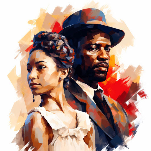 Juneteenth clipart in the style of Oil painting, on a white background