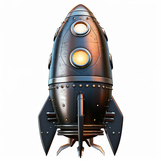 Mission illustration in photo realistic style with a flat random background, metallic sheen and realistic textures