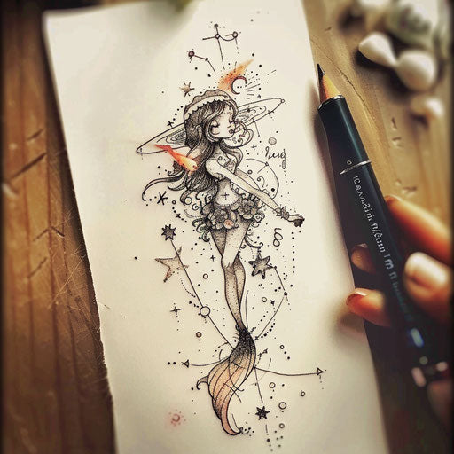 Whimsical sketch of the Virgo constellation