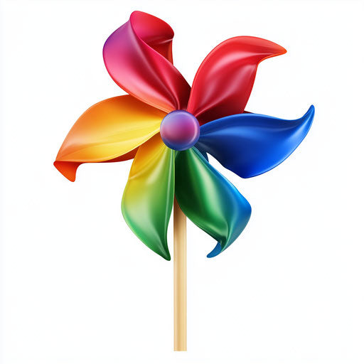 Realistic clipart of a Pinwheel, high resolution, isolated