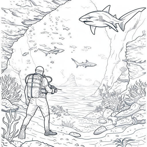 Exploring the underwater cave