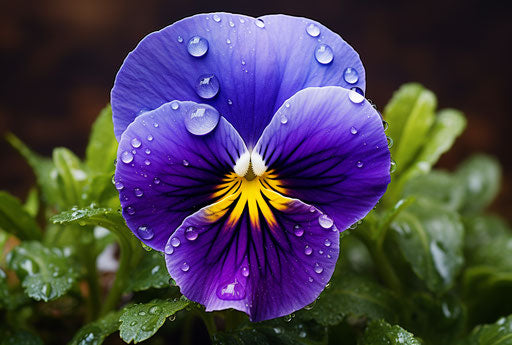 Purple and white flower, bold chromatic style