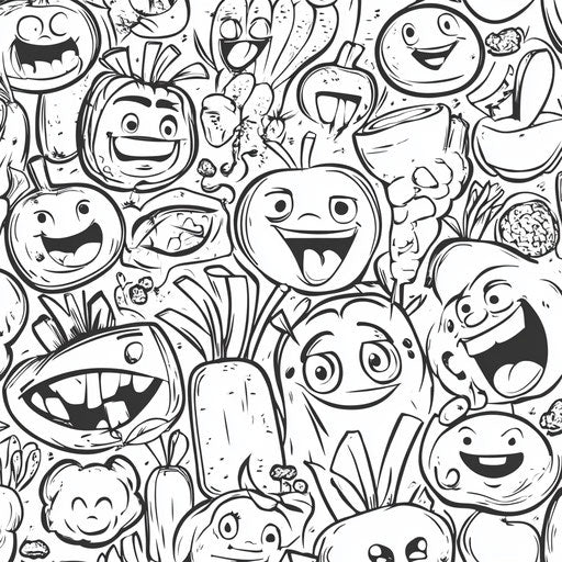 Printable Healthy Food Coloring Pages Art