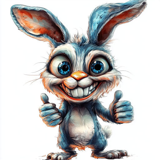 High-Quality Bunny Caricature Clipart for Dynamic Content