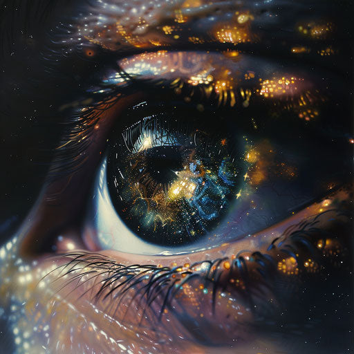 Cosmic eye in hyper-realistic digital art