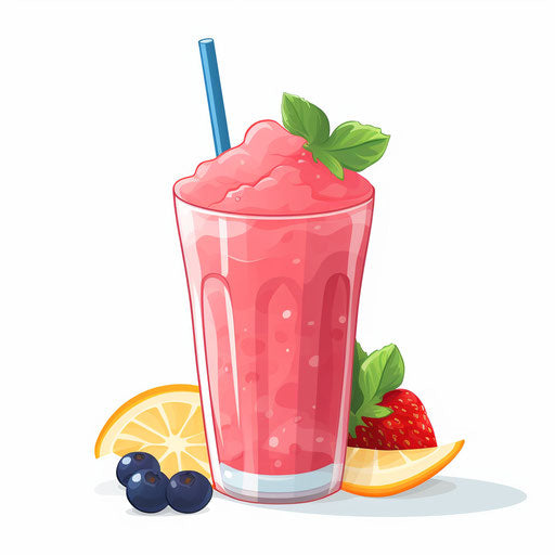 Minimalist style smoothie clipart, white background