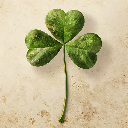 Clover clipart in photorealistic quality on flat beige background