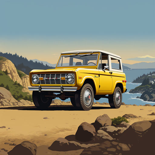 Bright yellow vehicle