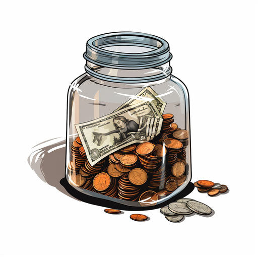 Budget clipart in the style of Chiaroscuro Art, on white background