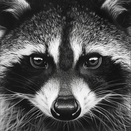 Raccoon's eyes in Munier style