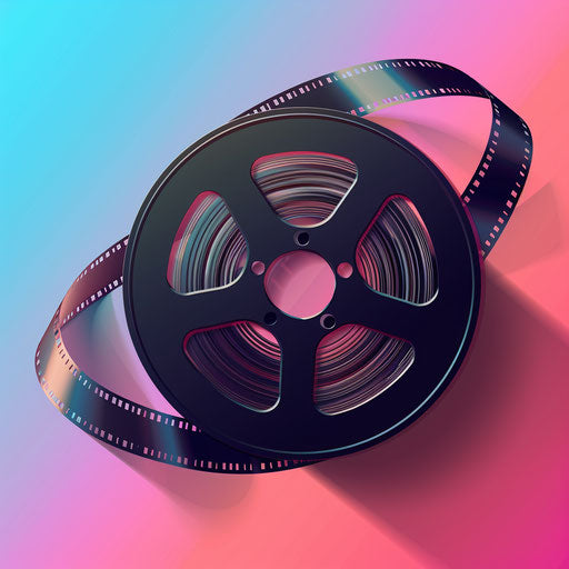 Movie reel clipart with photo realistic style
