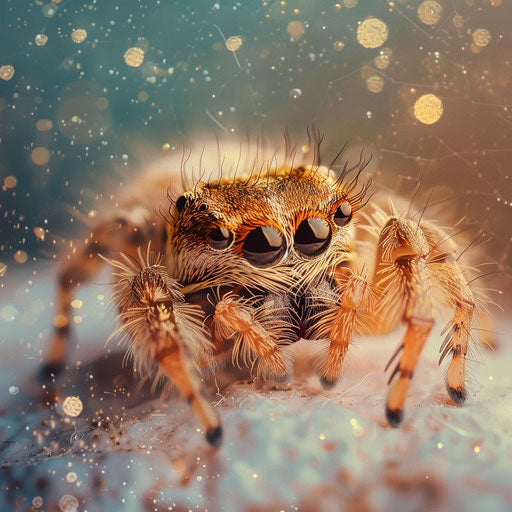 Cute spider with sparkling eyes
