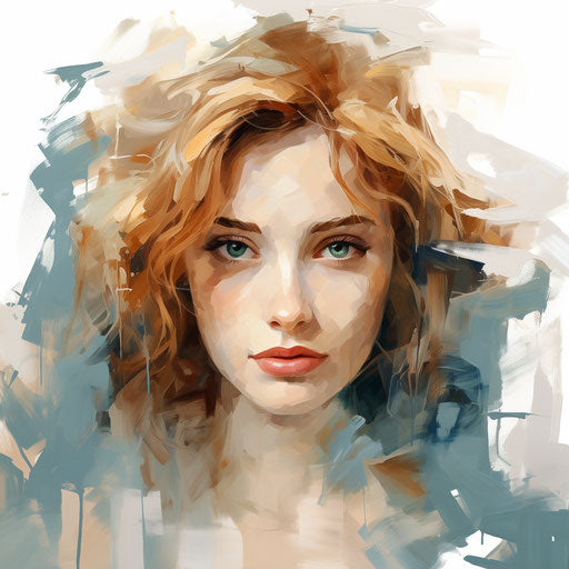 Human illustration in Oil painting style on white background