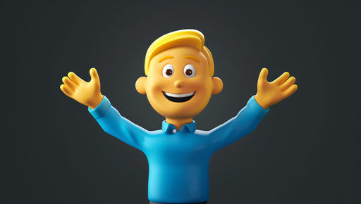 Friendly and welcoming symbol on black background