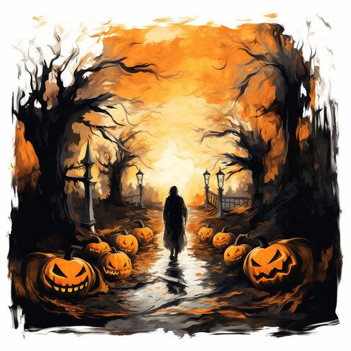 Creepy illustration in the style of oil painting