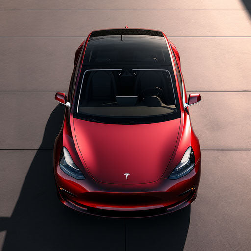 Top view of the Tesla Model 3