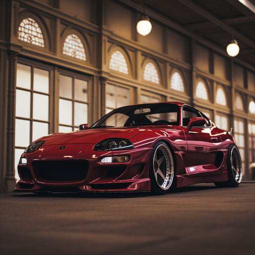 Toyota Supra classic Bright cherry red