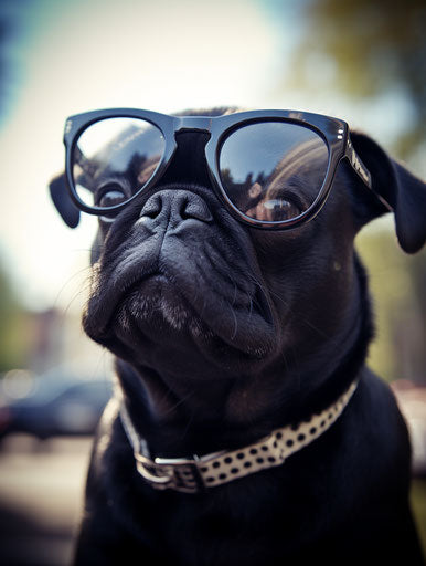 The top black pug on Facebook, in Lensbaby style, made from all of the above 3:4