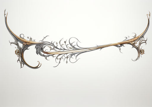 Mythological bow, fire and asymmetrical balance