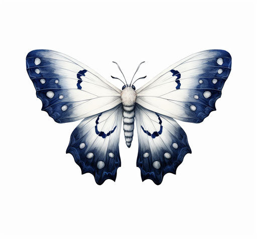 White moth on white background hd image vector graphic