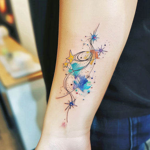 Flat tattoo sketch of the Gemini zodiac sign