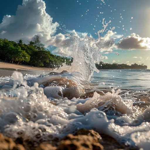 Nusa Dua Beach, close-up of shore waves