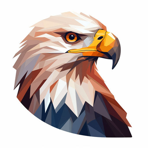 Eagle clipart in Minimalist style, on white background