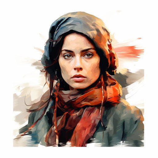Movie clipart in the style of Oil painting