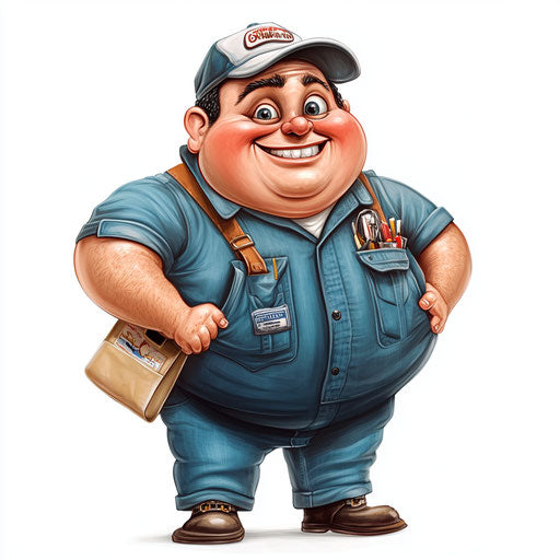 Ultra HD Janitor Caricature Clipart for Professional Prints