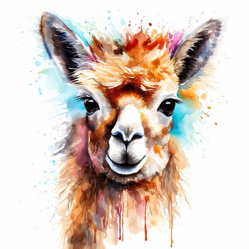 Lama illustration in the style of oil painting