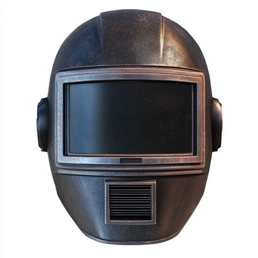 Realistic welding helmet, high resolution, isolated
