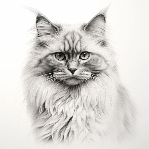 Himalayan cat sketch