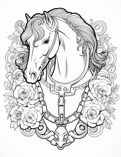 Irish horseshoe luck coloring pages, in the style of Simon Birch, light emerald, humor meets heart, tachisme, mote kei, black-and-white, Matt Groening 24:31