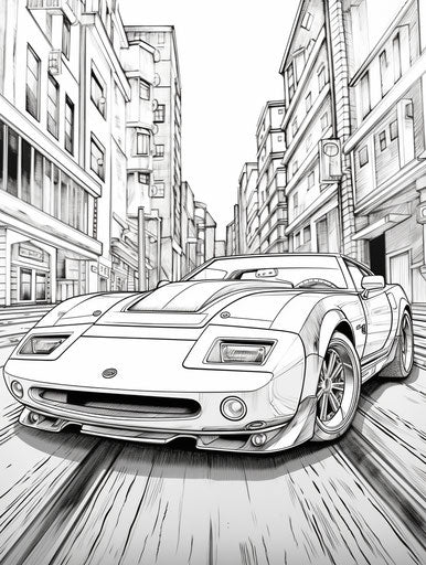 Cartoon cars super car coloring pages