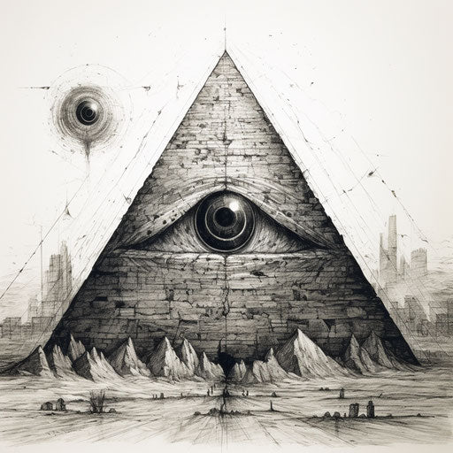 The pyramid of the eye with a light inside