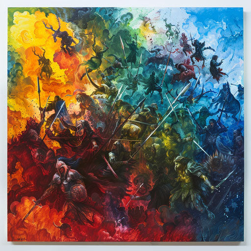 Ragnarök: Norse apocalypse with vivid colors