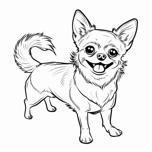 Small dog with happy expression and wagging tail
