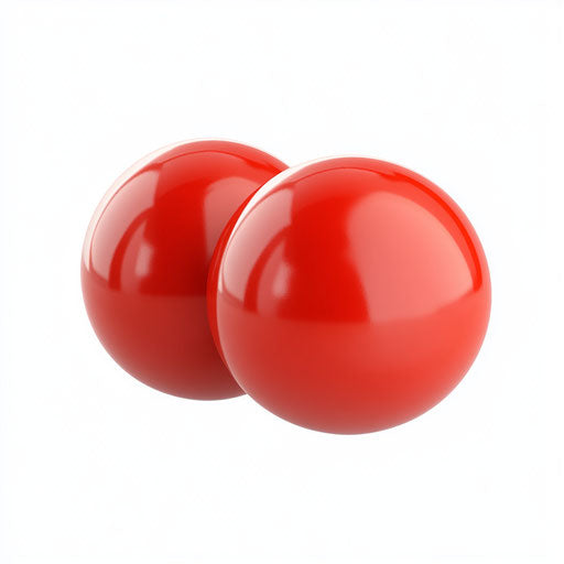 3D red in photo realistic style on flat white background