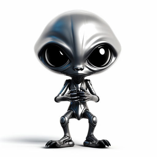 Alien clipart in the style of Chiaroscuro Art